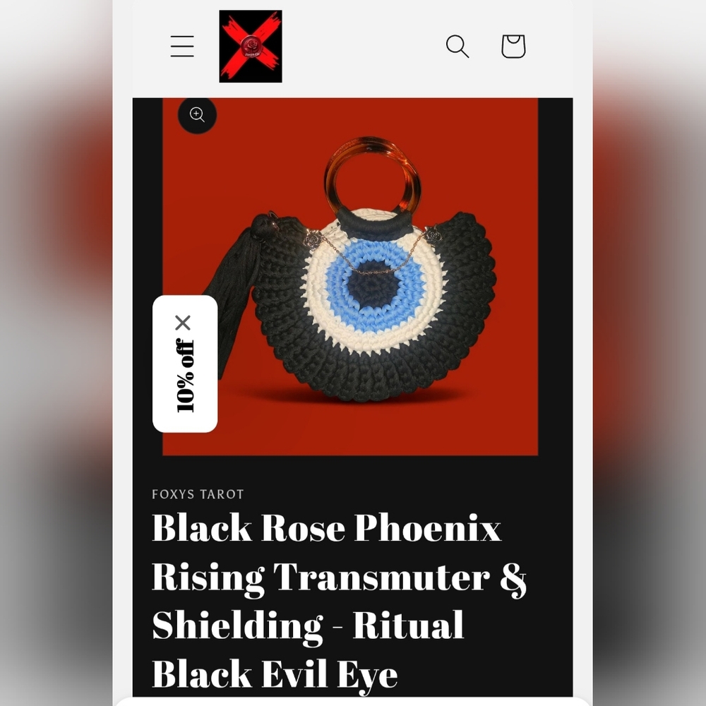 Phoenix Rising Transmuter & Shielding Black Evil Eye Bag Ritual Activated